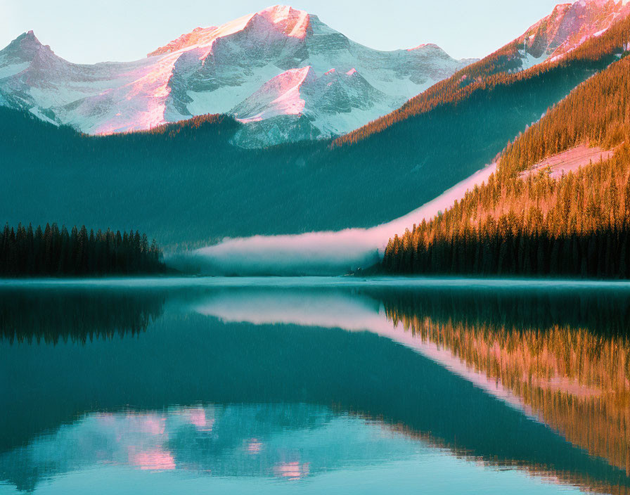 Mountain and lake