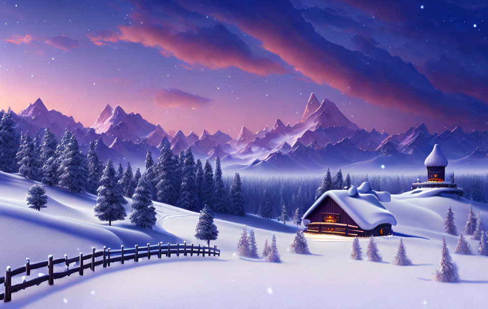 An Enchanting Winter Scene.