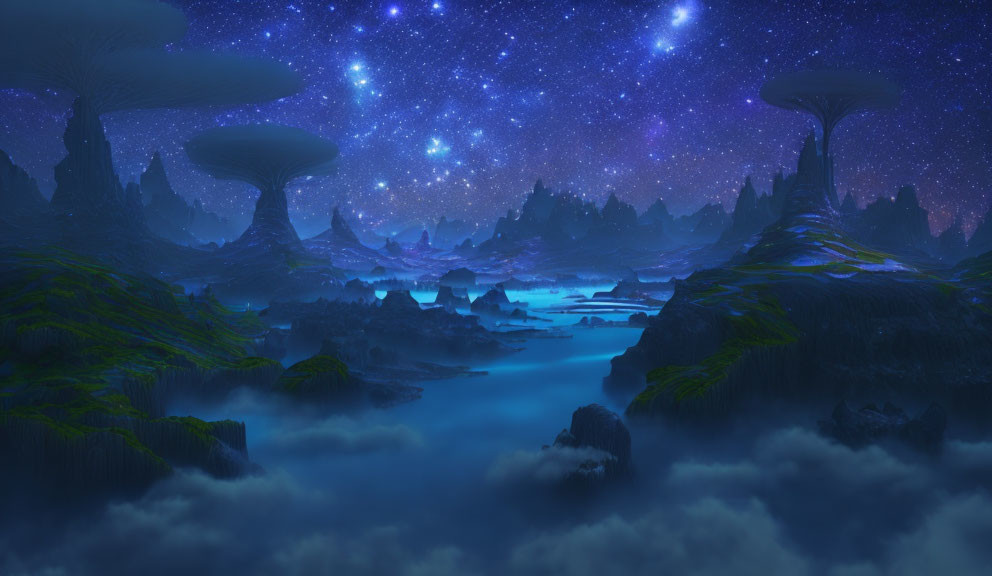 Amazing scene under stars