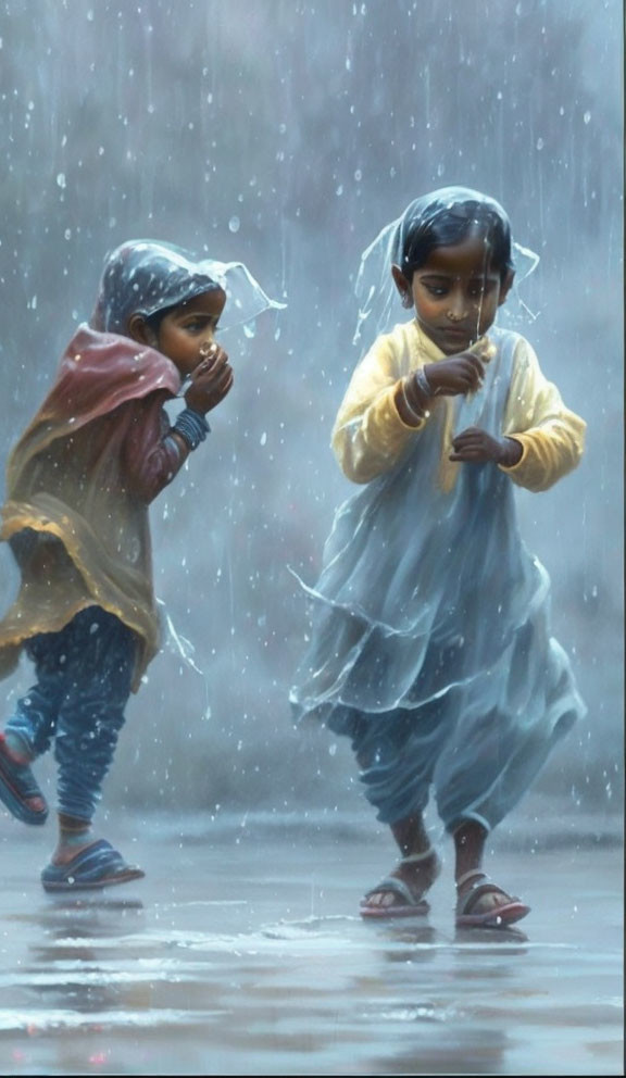 Sibling Love in Rains