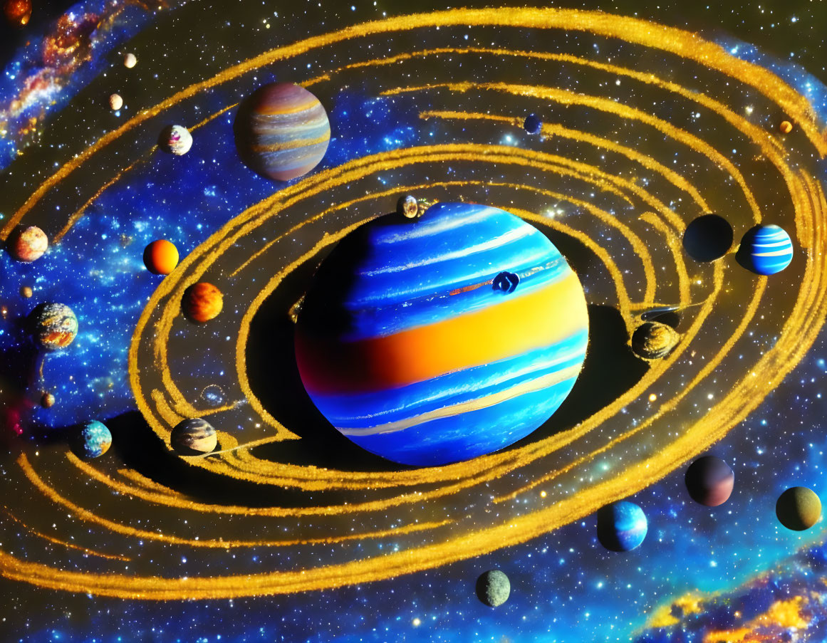 Solar system of planets