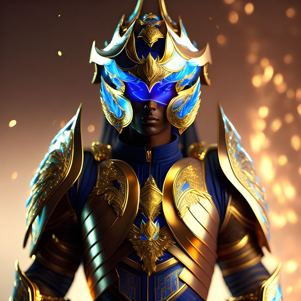 Futuristic Golden Warrior