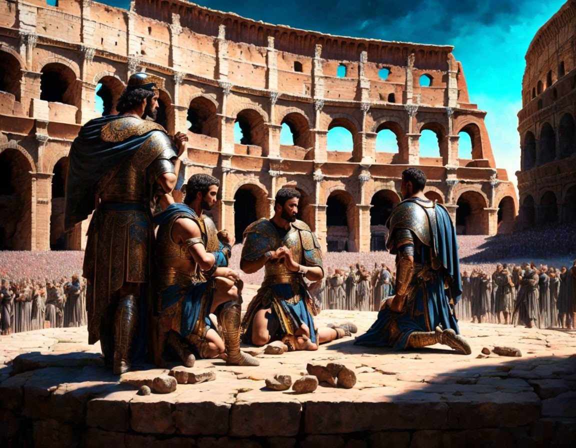 Romans Kneel For Caeser 