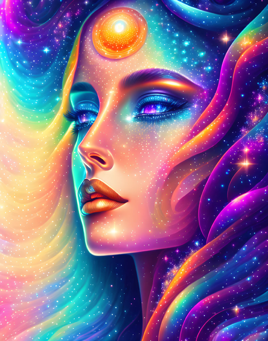 Psychedelic Star Lady
