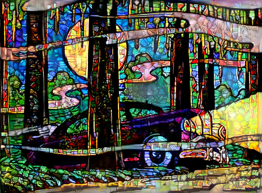 Cars in the woods