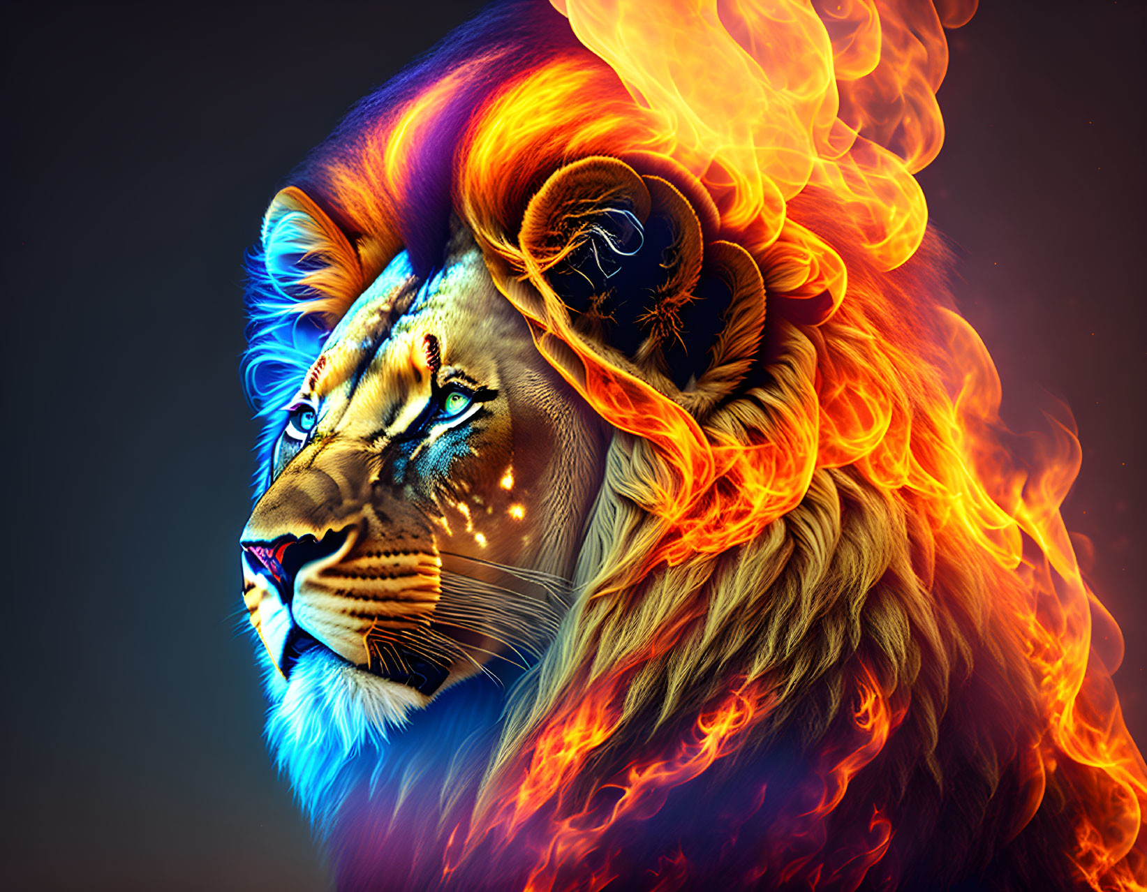 Lion from fire 2