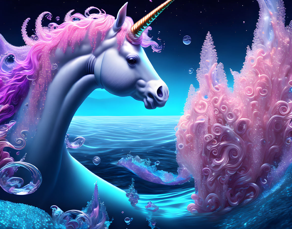 Unicorn, sea unicorn.... maybe a good dream.