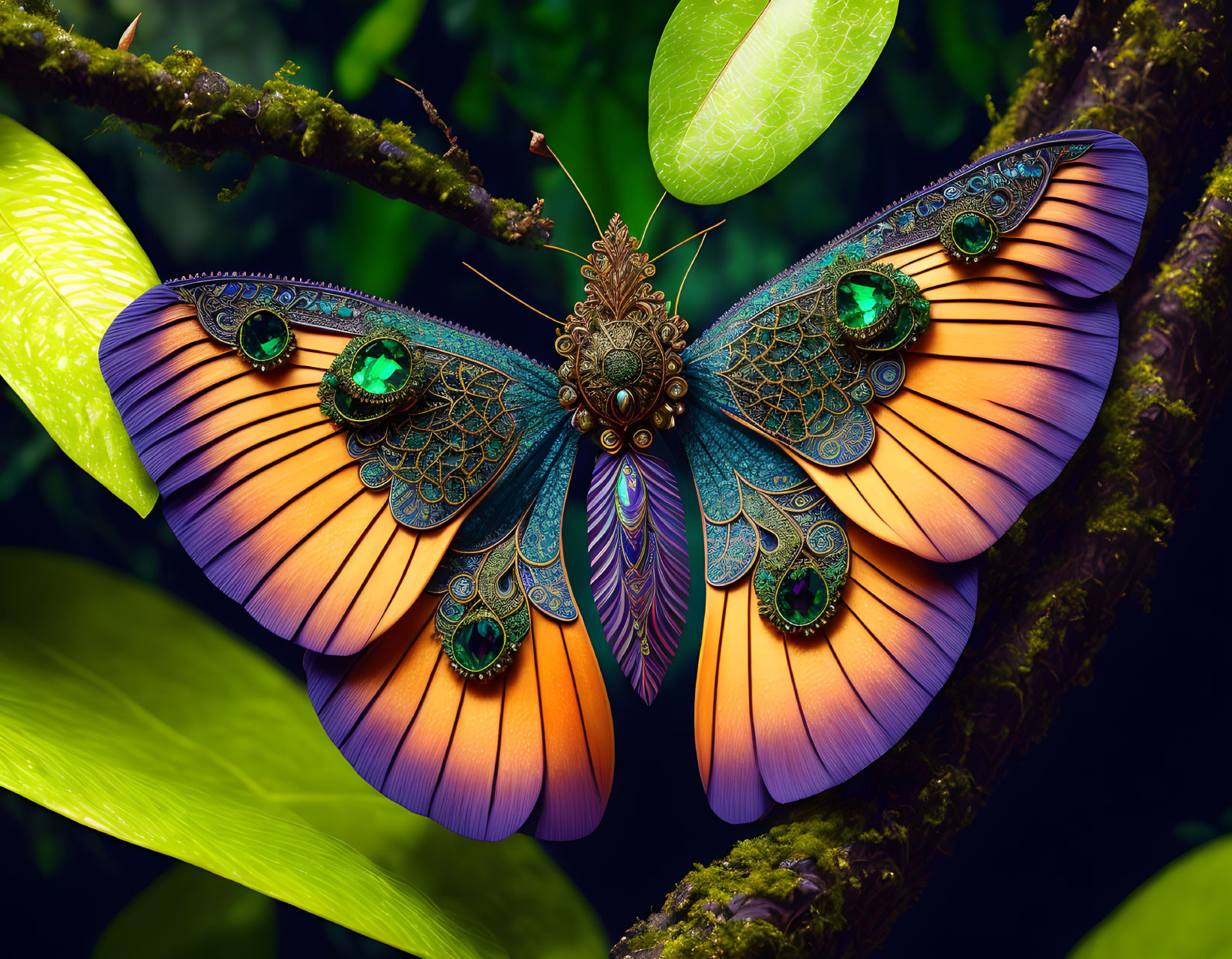 Rainforest precious butterfly 