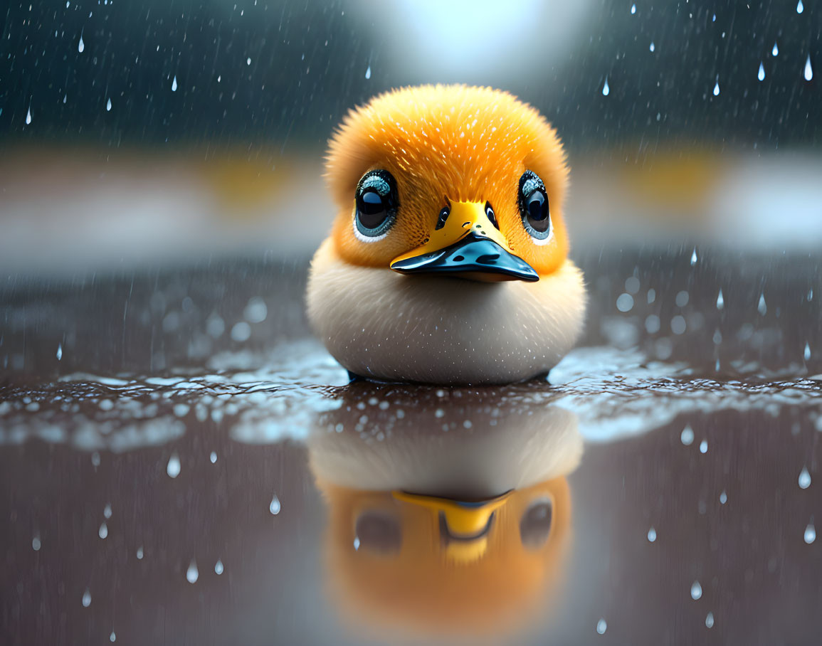 Cute baby duck