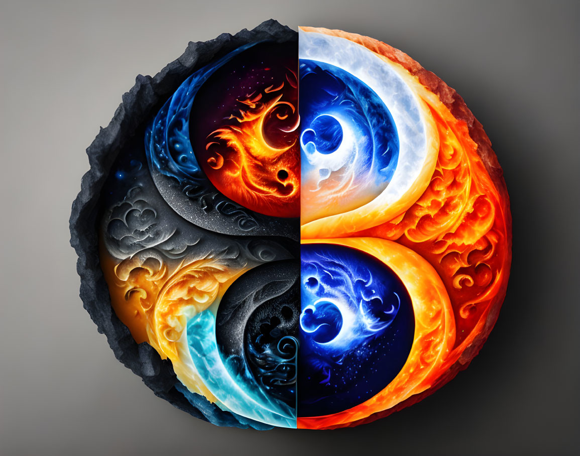 Ice and fire mixed 