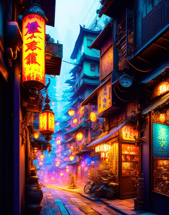 Steampunk japanese street