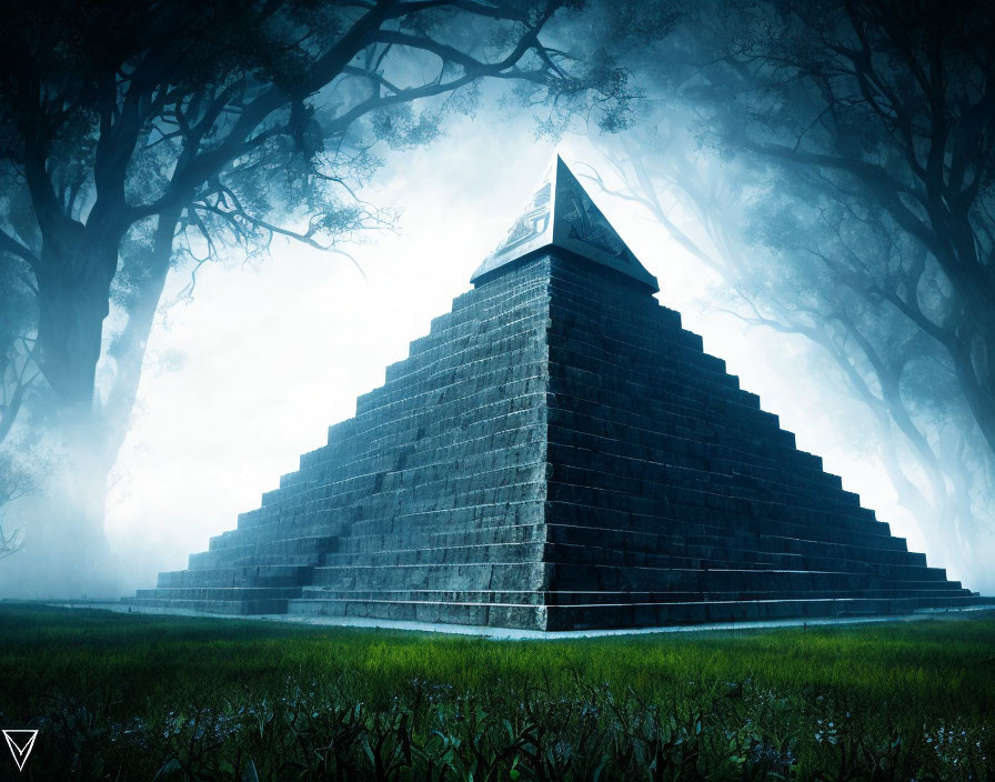 Pyramid in the dark forest