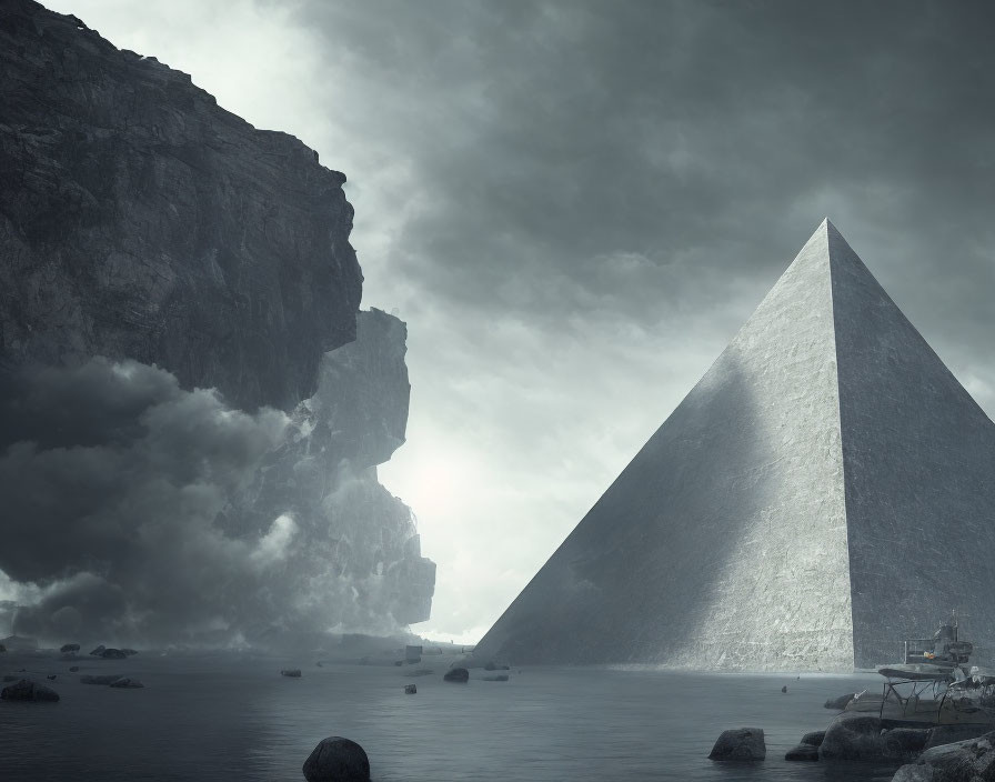 Pyramid in the wasteland