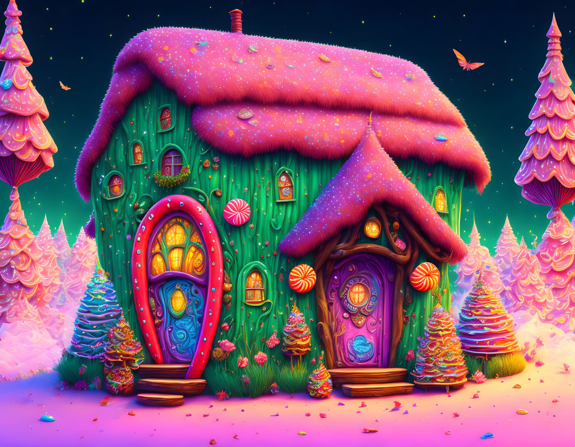 A hut in the sweets