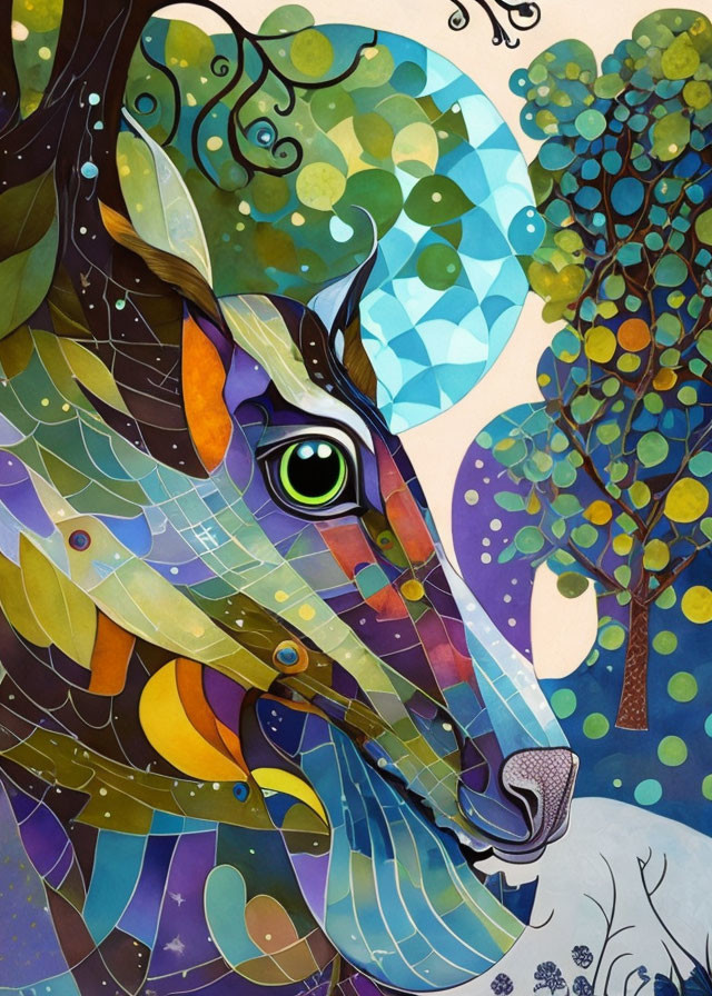 mosaic horse