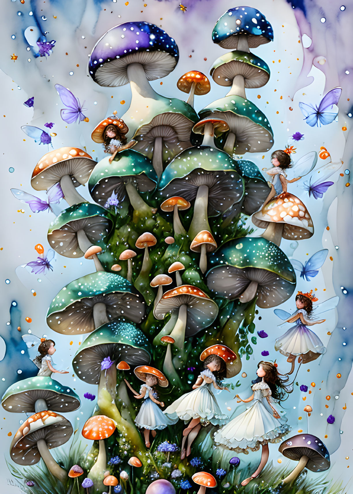 Mushroom and fairies
