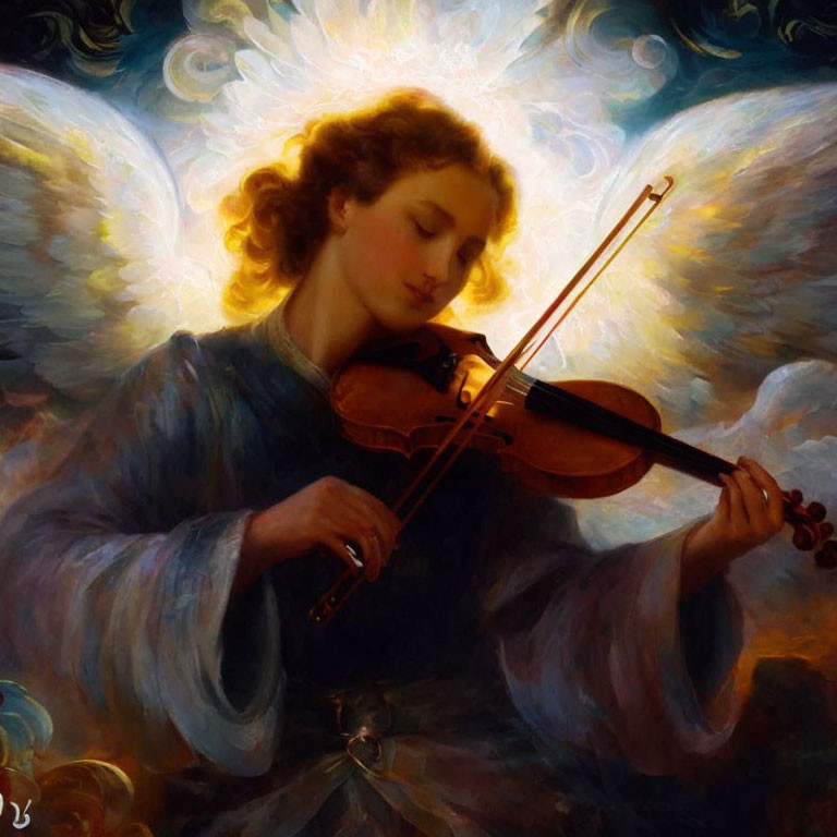 An angel plays the violin in heaven like vivaldi:)