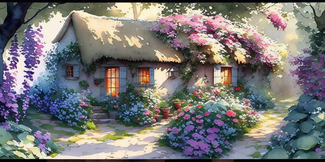  cozy cottage with a garden