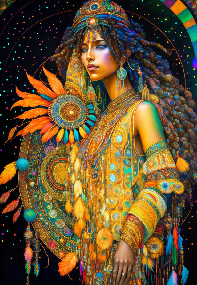 Orange Moon, Aboriginal woman