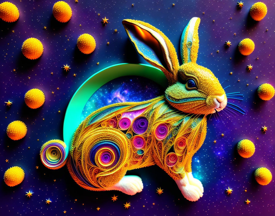 Rabbit in space