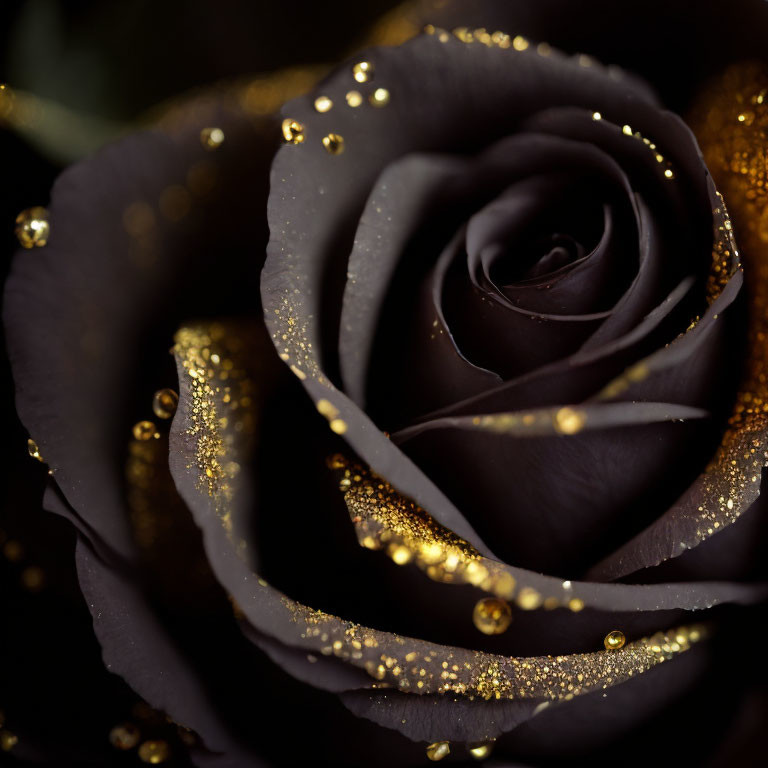 Golden black rose 