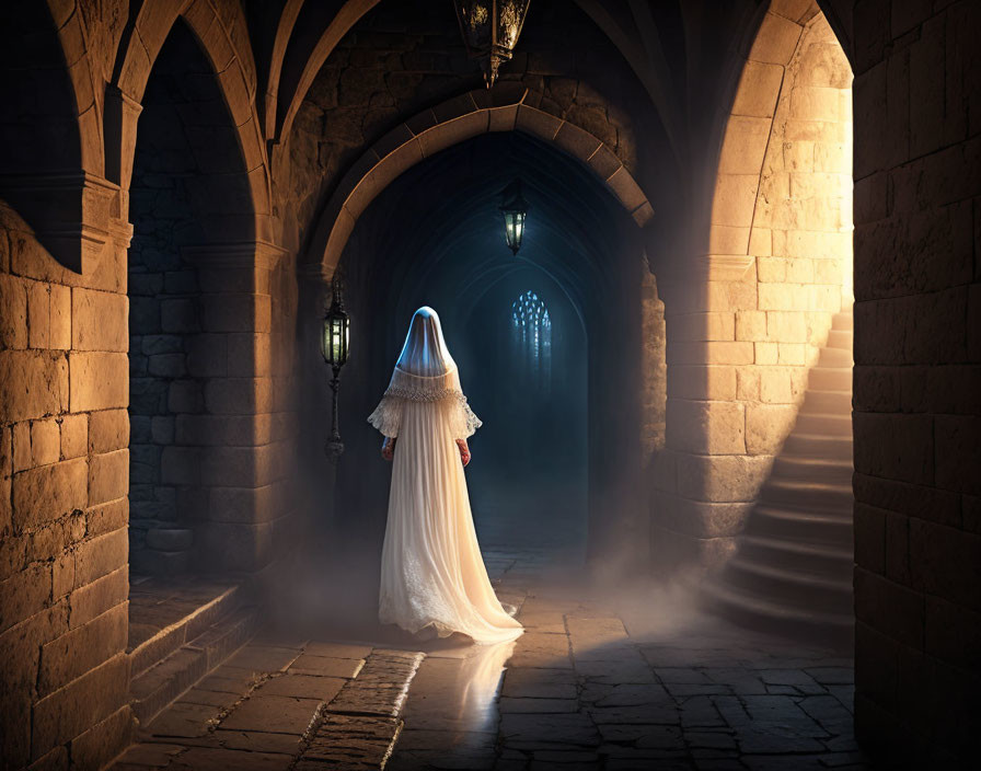 Ghostly Lady in Castle