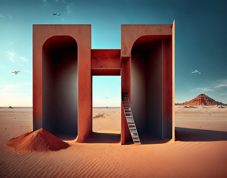 Futuristic building desertic