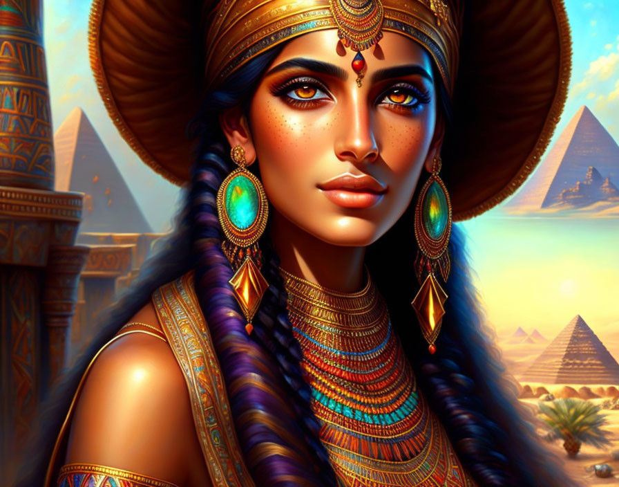  Beautiful Egyptian gypsy with big brown eyes, 
