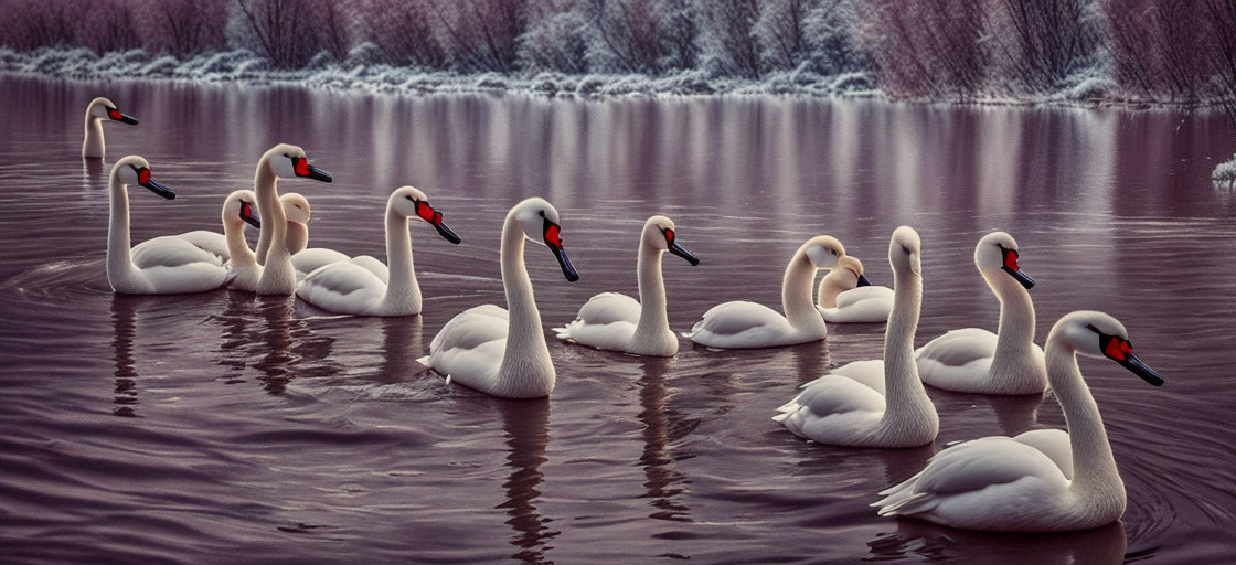 Sailing swans.