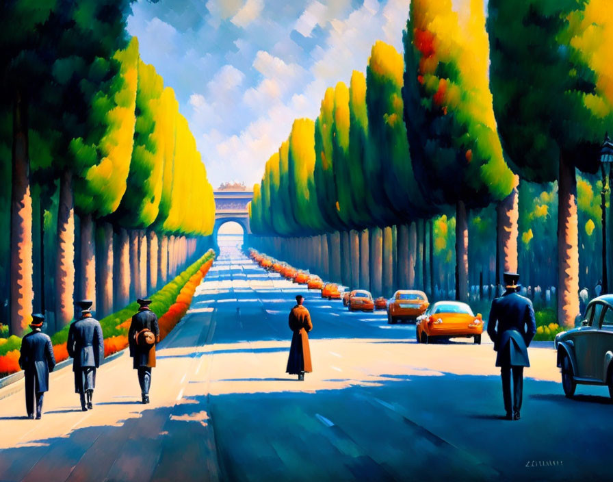 Champs Elysee Avenue after Cezanne