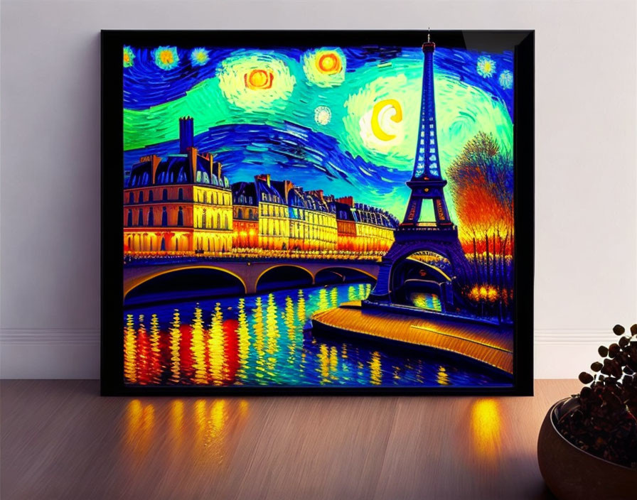 Van Gogh style Paris landscape