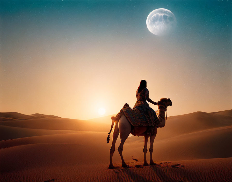 Riding a camel