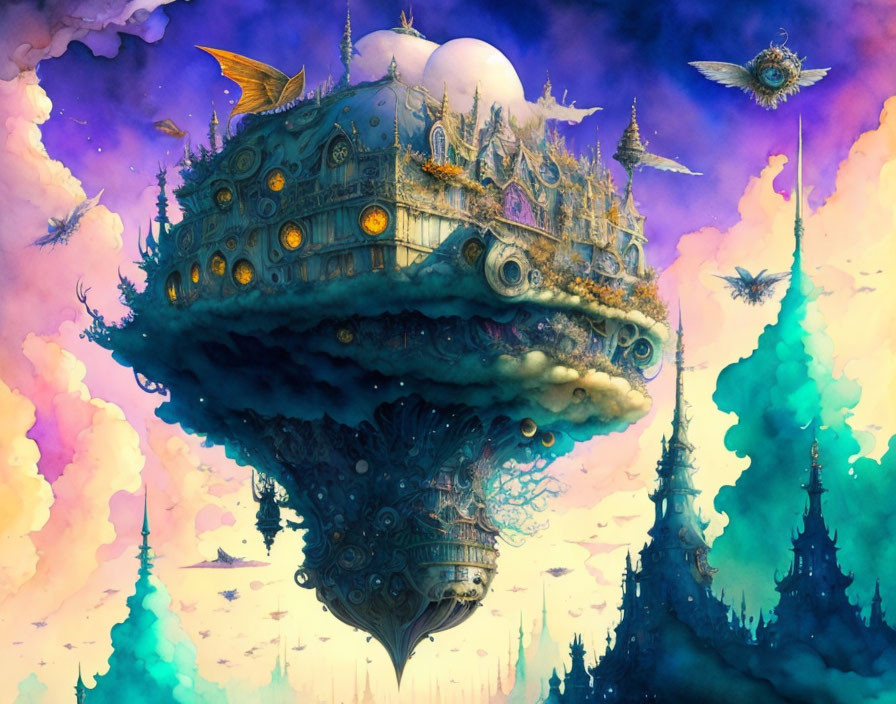 Floating city in the sky