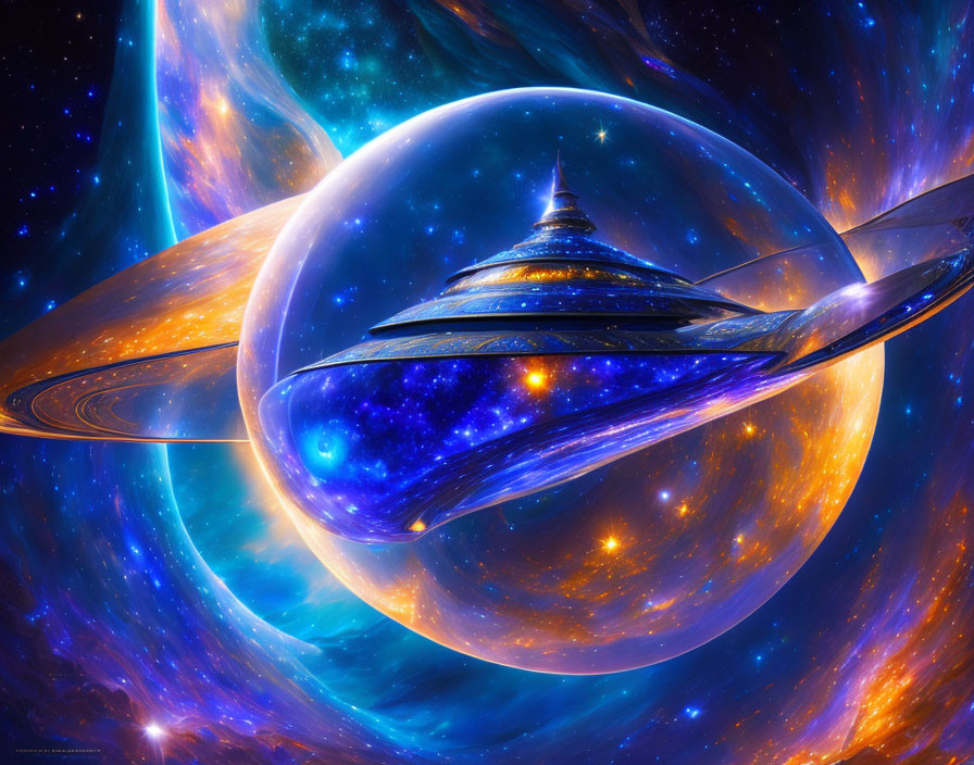 Spaceship inside a wormhole