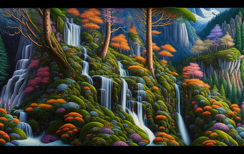 Wasserfall im Wald 