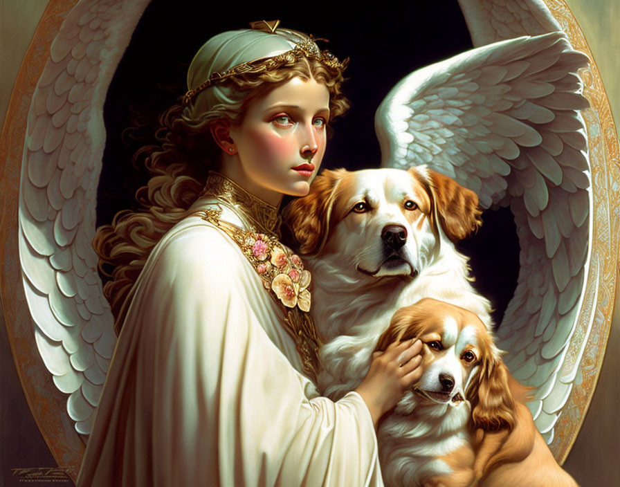 Angel with dog