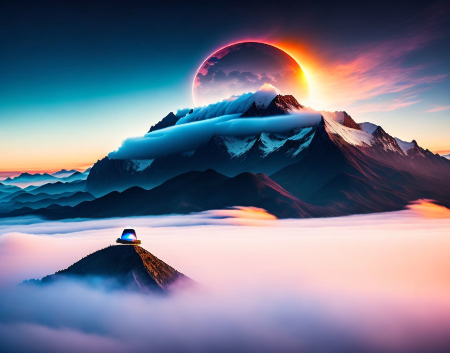 Mountain over the clouds