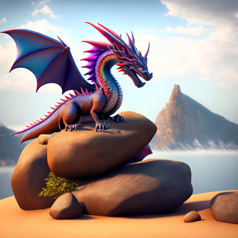 Dragon on a rock