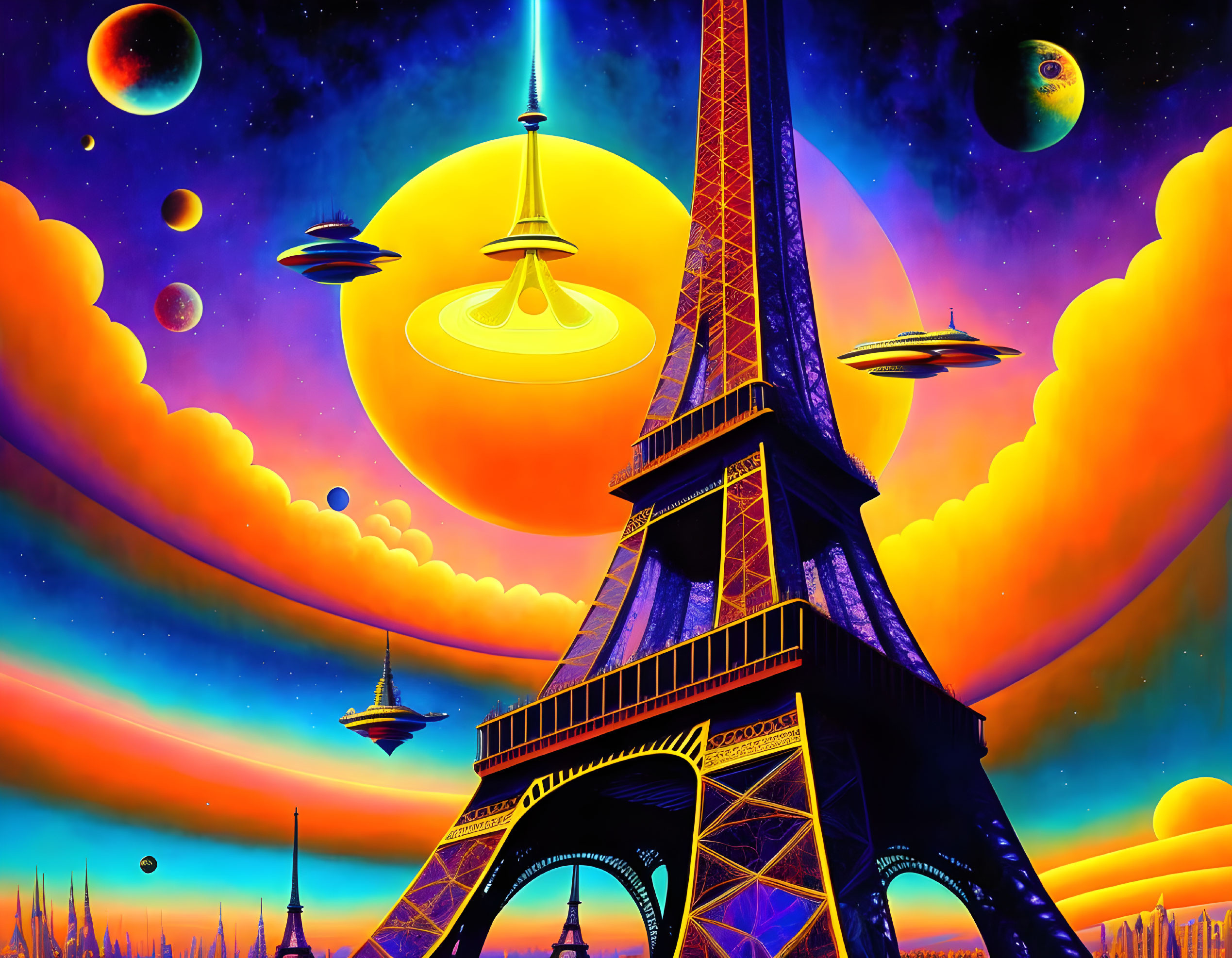 The Eiffel Tower as a spaceship
