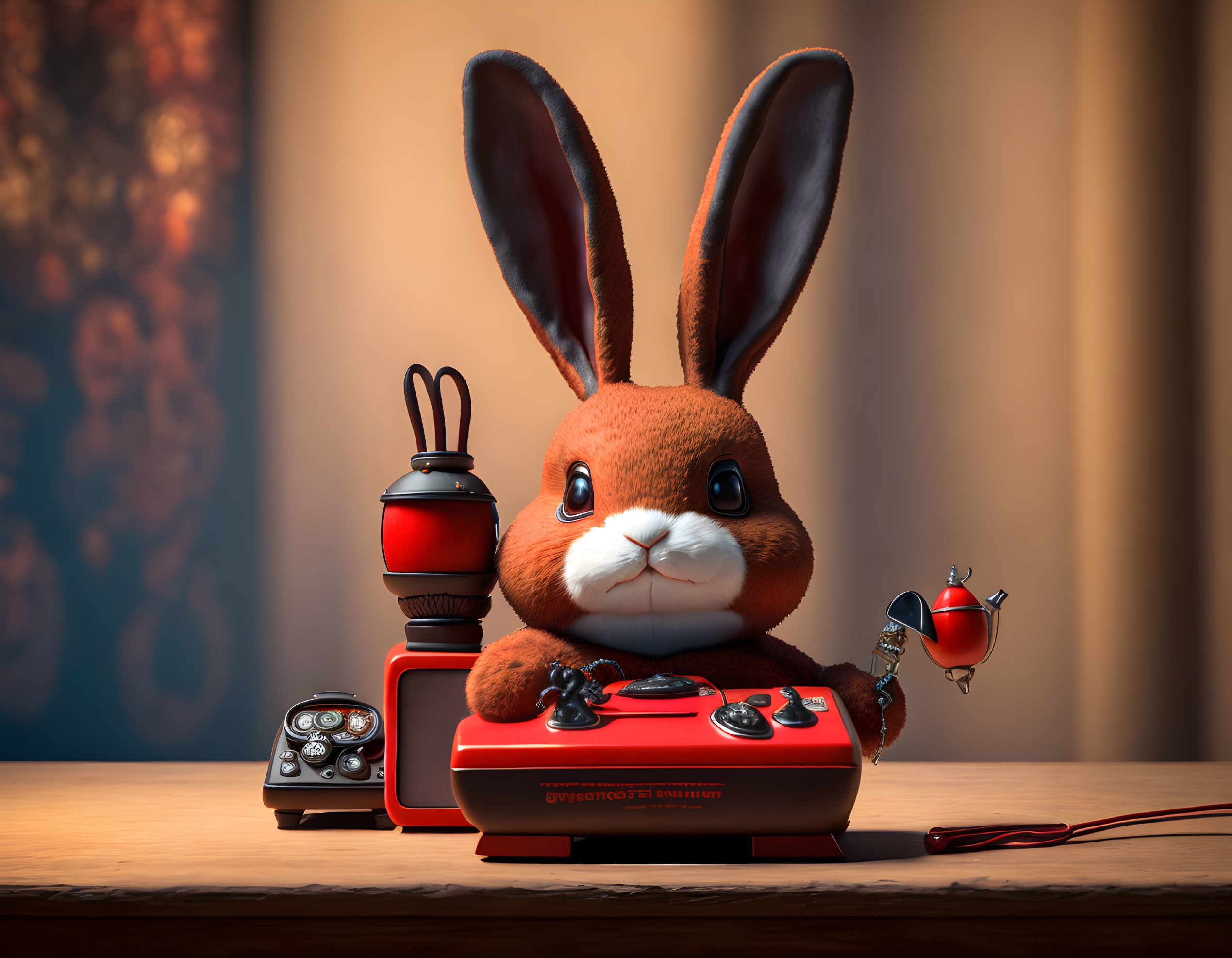 beasterbunny with the red telephone