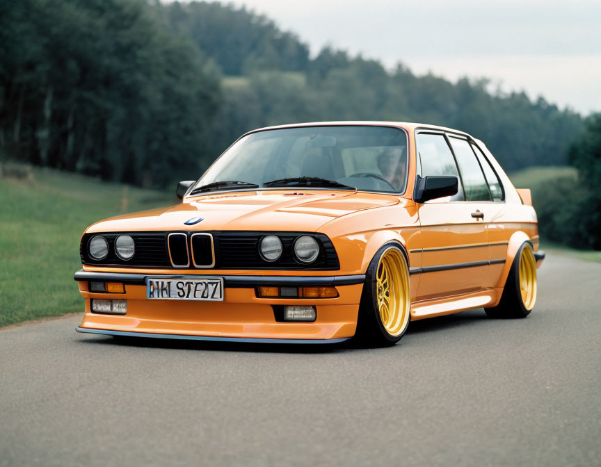 Orange BMW E30 