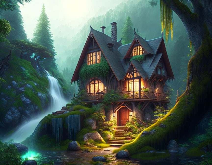 a house in the forest