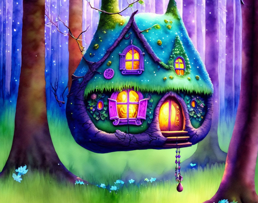 Swinging fairy house
