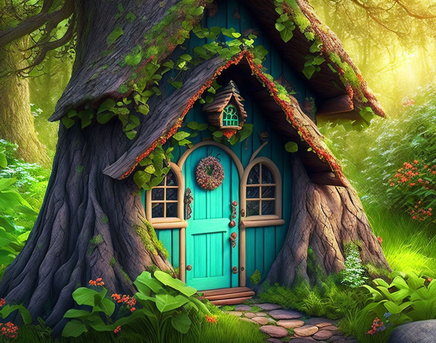 the gnome home in the woods