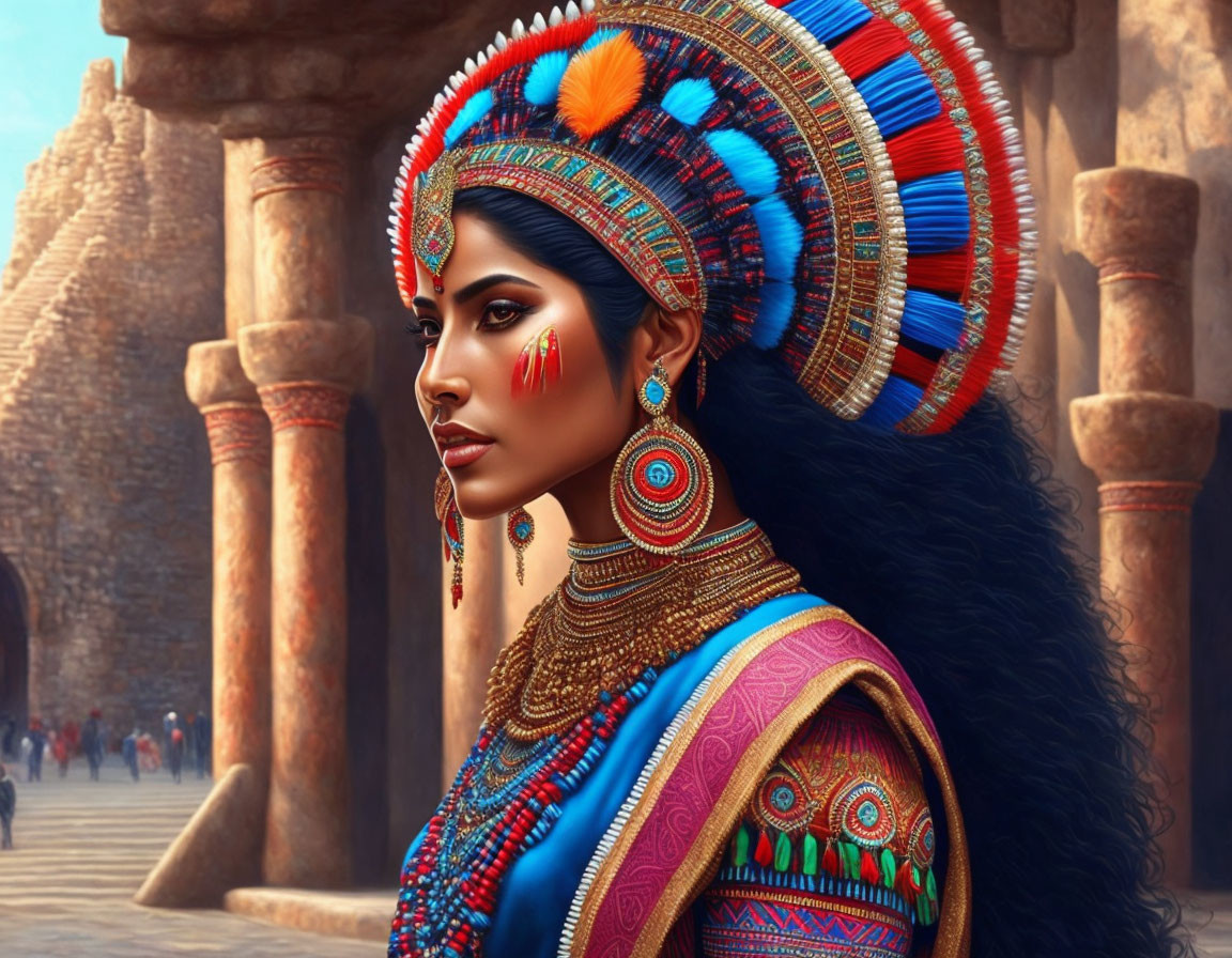 Beautiful Aztec Queen