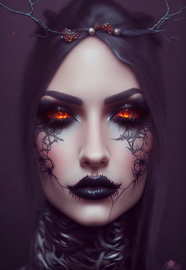 Halloween makeup sexy girl