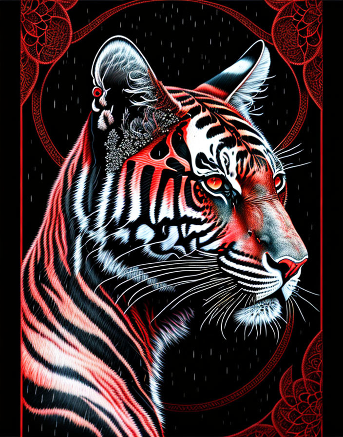 The tiger stylized portrait