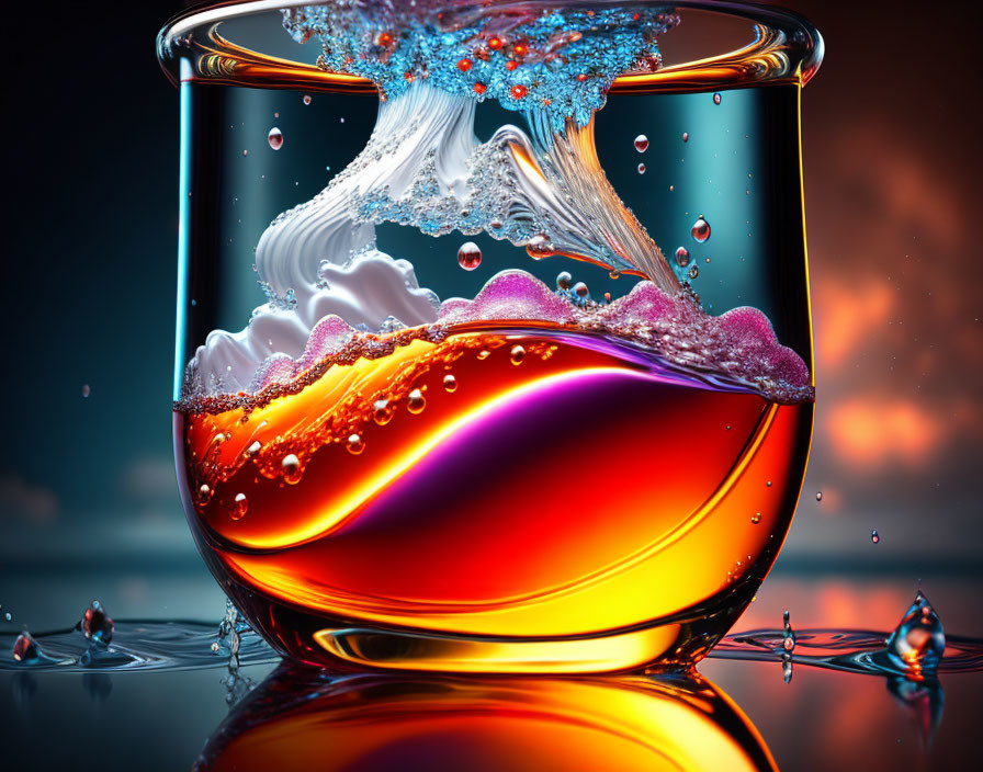 Storm in a glass water