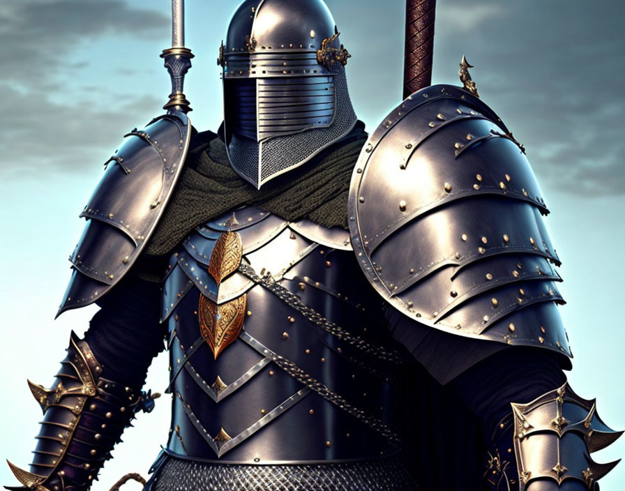 Heavily armored knight