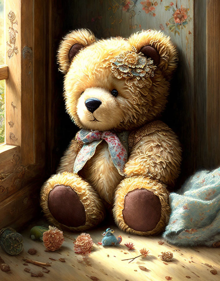 Forgotten teddy bear